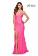 Picture of: Gorgeous Neon Pink Tulle and Lace Mermaid Gown in Neon Pink, Style: 30676, Main Picture