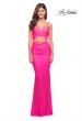 Picture of: Neon Two Piece Jersey Long Prom Dress in Neon Pink, Style: 30678, Main Picture