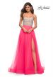 Picture of: Neon Tulle Ballgown with Jeweled Top and Pockets in Neon Pink, Main Picture