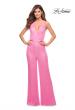 Picture of: Neon Pink Sequin Jumpsuit with Criss Cross Back in Neon Pink, Style: 30811, Main Picture