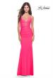 Picture of: Modern Jersey Dress with Twist Band Details in Neon in Neon Pink, Style: 31439, Main Picture