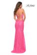Picture of: Unique Soft Sequin Dress in Neon Pink in Neon Pink, Back Picture