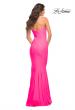 Picture of: Neon Pink Chic Jersey Gown with Sweetheart Neckline in Pink, Style: 30648, Back Picture