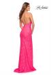 Picture of: Gorgeous Neon Pink Tulle and Lace Mermaid Gown in Neon Pink, Style: 30676, Back Picture