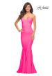 Picture of: Neon Pink Chic Jersey Gown with Sweetheart Neckline in Pink, Style: 30648, Detail Picture 1