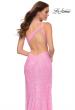 Picture of: Neon Pink One Shoulder Sequin Dress with Open Back in Neon Pink, Style 29654, Detail Picture 2