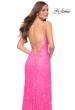 Picture of: Stretch Lace Prom Dress in Neon Pink in Neon Pink, Style 29987, Detail Picture 2