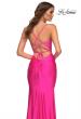 Picture of: Neon Jersey Dress with Rhinestone Beaded Top and V Neck in Pink, Style: 30601, Detail Picture 2