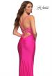 Picture of: Neon Prom Dress with Beautiful Lace Bodice and Jersey Skirt in Pink, Style: 30606, Detail Picture 2