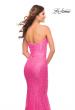 Picture of: Neon Pink Long Sequin Strapless Gown with Sweetheart Top in Neon Pink, Style: 30698, Detail Picture 2