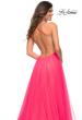 Picture of: Neon Tulle Ballgown with Jeweled Top and Pockets in Neon Pink, Detail Picture 2