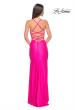 Picture of: Jersey Dress with Square Neckline and Ruching in Neon Pink, Style: 31129, Detail Picture 2