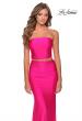Picture of: Tube Top Two Piece Long Neon Prom Dress in Neon Pink, Style: 28972, Detail Picture 3
