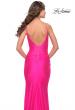 Picture of: Jersey Dress with Criss Cross Bodice and Jeweled Straps in Neon in Neon Pink, Style: 31222, Detail Picture 4