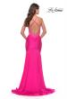 Picture of: Dramatic Rhinestone Dress with Sheer Details and Train in Bright Colors in Neon Pink, Style: 31403, Detail Picture 4