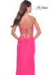 Picture of: Soft Jersey Dress with Knot Detail on Bust and Hip in Neon in Neon Pink, Style: 31446, Detail Picture 4