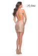 Picture of: Beaded Jersey Short Dress with Open Back in Nude, Detail Picture 4