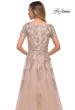 Picture of: A Line Tulle and Lace Gown with Short Sleeves in Nude, Detail Picture 2