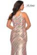 Picture of: Multi Colored Plus Size Sequin Dress with High Neckline in Nude Multi, Style: 28877, Detail Picture 3