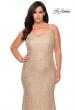 Picture of: Stretch Lace Curve Prom Dress with Rhinestones in Nude, Style: 28798, Detail Picture 4
