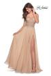Picture of: A-line Gown with Sheer Floral Embellished Bodice in Nude, Style: 28543, Main Picture