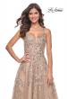 Picture of: Gorgeous Sequin Beaded Floral A-Line Tulle Dress in Nude, Style: 32052, Main Picture