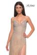 Picture of: Rhinestone Embellished Prom Dress with U Slit in Nude , Style 32366, Main Picture
