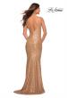 Picture of: Long Stretch Sequin Gown with Low Back in Nude, Detail Picture 8