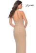 Picture of: Net Jersey Rhinestone Prom Dress with Corset Waist in Nude, Style: 32097, Detail Picture 8