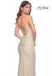 Picture of: Rhinestone Embellished Ruched Prom Dress with Draped Neckline in Nude, Style: 32327, Detail Picture 12