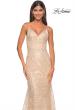 Picture of: Print Sequin Mermaid Dress with Lace Up Back in Nude, Style: 31865, Detail Picture 14