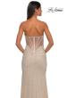 Picture of: Strapless Net Jersey Prom Dress with Unique Rhinestones in Nude, Style: 32774, Detail Picture 14
