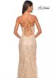 Picture of: Print Sequin Mermaid Dress with Lace Up Back in Nude, Style: 31865, Detail Picture 15
