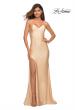 Picture of: Rhinestone Strap Simple Long Jersey Dress in Nude, Style: 30435, Detail Picture 17