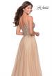 Picture of: A-line Gown with Sheer Floral Embellished Bodice in Nude, Style: 28543, Back Picture