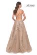 Picture of: Gorgeous Sequin Beaded Floral A-Line Tulle Dress in Nude, Style: 32052, Back Picture