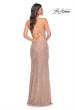 Picture of: Stretch Sequin Fitted Prom Dress with Open Back in Nude, Style: 32331, Back Picture