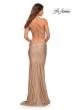 Picture of: Sparkle Rhinestone Long Jersey Prom Dress in Nude, Detail Picture 24
