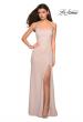 Picture of: Simple Long Prom Dress with Strappy Beaded Back in Nude, Style: 27089, Detail Picture 2