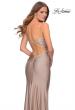 Picture of: Long Ruched Jersey Prom Dress with Thin Straps in Nude, Style: 28398, Detail Picture 2