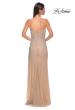 Picture of: Rhinestone Embellished Prom Dress with U Slit in Nude , Style 32366, Detail Picture 2