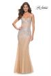 Picture of: Stunning Rhinestone Embellished Fitted Tulle Dress in Nude, Style: 32007, Detail Picture 3