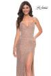 Picture of: Stretch Sequin Fitted Prom Dress with Open Back in Nude, Style: 32331, Detail Picture 3