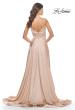Picture of: A-Line Satin Gown with Ruched Bodice and V Neck in Nude, Style: 31505, Detail Picture 4