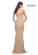 Picture of: Rhinestone Encrusted Net Jersey Gown with Ruching Detail in Nude, Style: 31932, Detail Picture 4