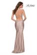 Picture of: On Trend Jersey Long Dress with Ruching on Bodice in Nude, Style 29873, Detail Picture 6