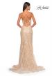 Picture of: Print Sequin Mermaid Dress with Lace Up Back in Nude, Style: 31865, Detail Picture 7