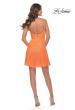 Picture of: Short Modern Skater Dress in Bright Colors in Orange, Style: 31077, Detail Picture 7
