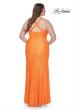 Picture of: Plus Size Sequin Prom Dress with Ruching and Slit in Orange, Style: 31162, Detail Picture 5