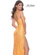 Picture of: Bustier Sequin Neon Prom Dress with Lace Up Back in Orange, Style: 31965, Detail Picture 8
